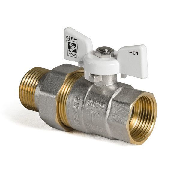 Кран с американкой 1" (Koer KR.227.W) белый (KR0098) KR0098 фото