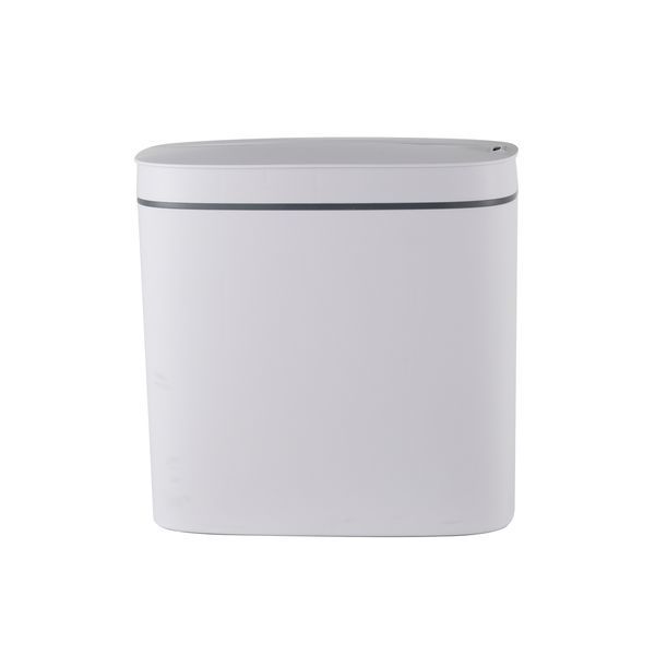 Відро для сміття сенсорне овальне Mixxus Flat-TC0109 White 9 л колір білий (MI7074) MI7074 фото
