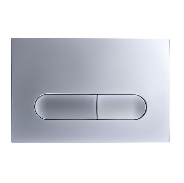 Панель змиву Koer KT-0608-14 240x160x10mm пластикова, кнопка закруглена (колір сатин) (KR6127) KR6127 фото