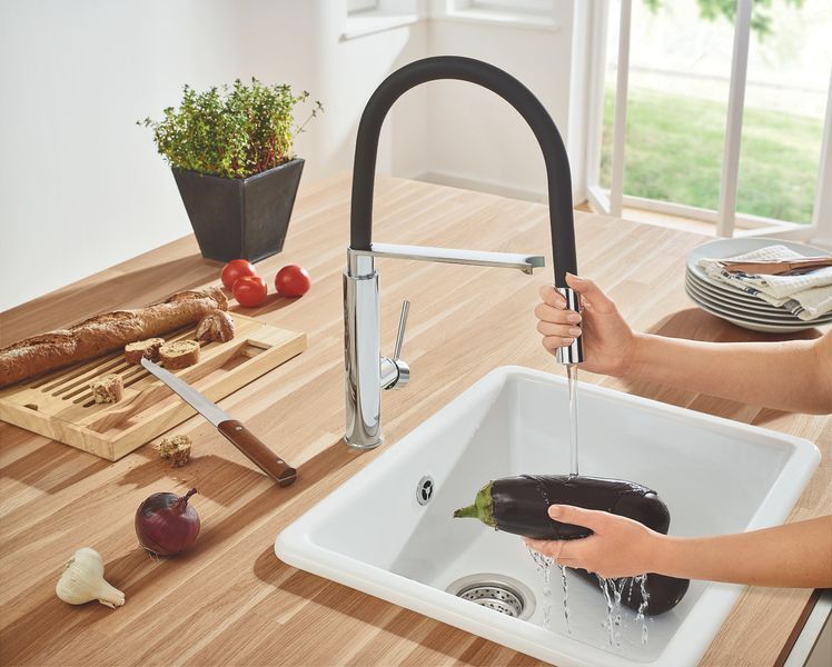 Змішувач для кухні з гнучким виливом Grohe Concetto new (31491000) 31491000 фото