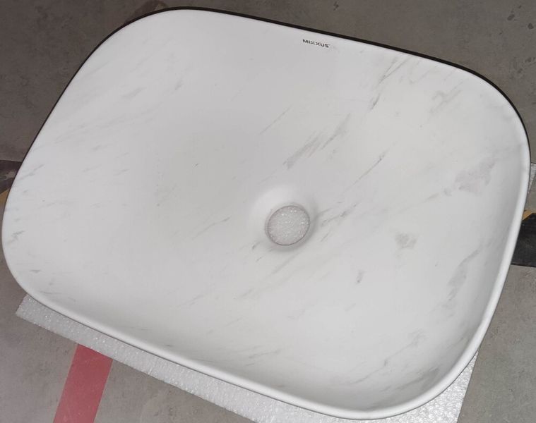 Раковина накладна Mixxus Premium DIVERSE-0112 MARBLE 455х325х135mm (MP6543) MP6543 фото