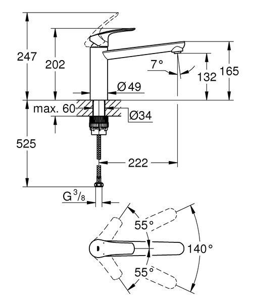 Смеситель для кухни Grohe Eurosmart New (30463000) 30463000 фото