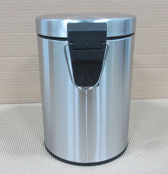 Відро для сміття кругле Zerix Solo-TC0103 SS Color 3 л колір нержавійка (ZX5895) ZX5895 фото