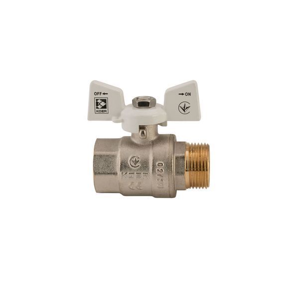 Кран кульовий KOER 3/4" ГШМ (KR.218.W) білий (KR0183) KR0183 фото