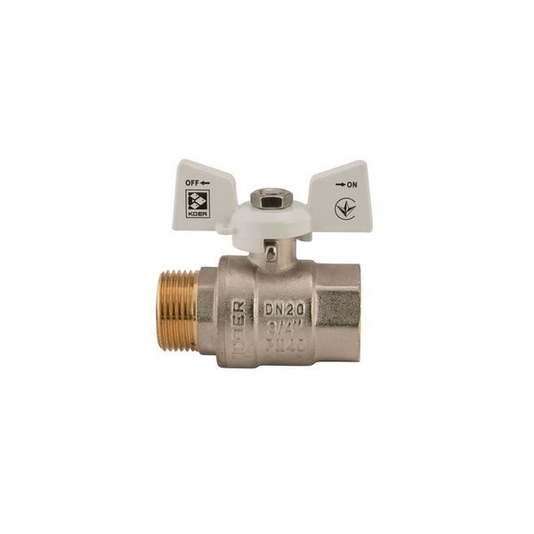 Кран кульовий KOER 3/4" ГШМ (KR.218.W) білий (KR0183) KR0183 фото