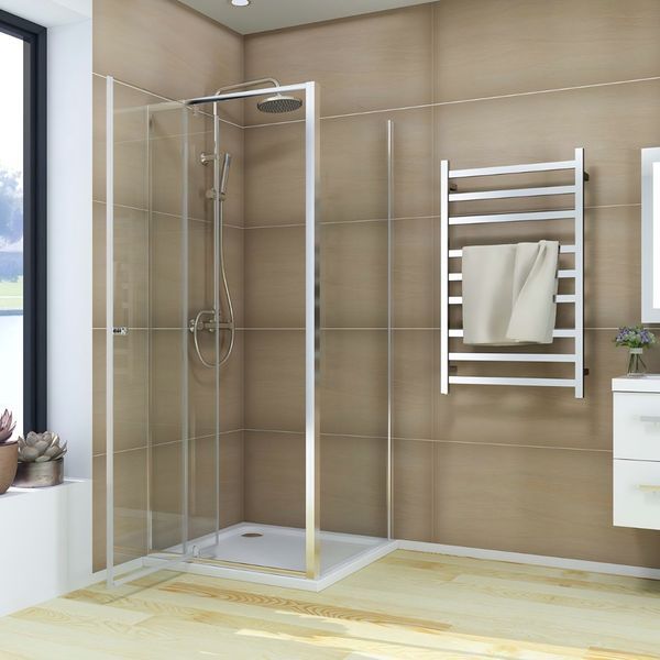 Душова кабіна без піддону Koer SR SC05-90x90x195-TR-01 прозоре скло Easy Clean 6мм, хром (KR5363) KR5363 фото