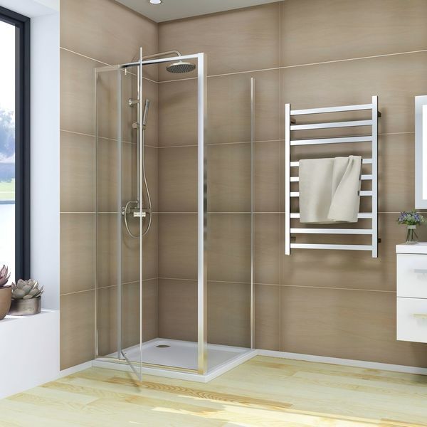 Душова кабіна без піддону Koer SR SC05-90x90x195-TR-01 прозоре скло Easy Clean 6мм, хром (KR5363) KR5363 фото