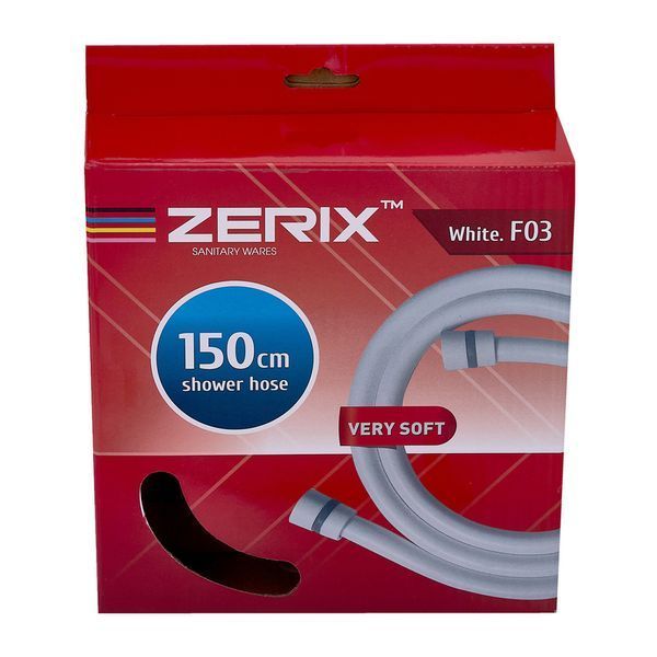 Шланг для душу Zerix White.F03 150 см силікон. (колір білий) (ZX5567) ZX5567 фото