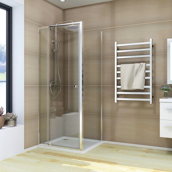 Душова кабіна без піддону Koer SR SC05-90x90x195-TR-01 прозоре скло Easy Clean 6мм, хром (KR5363) KR5363 фото