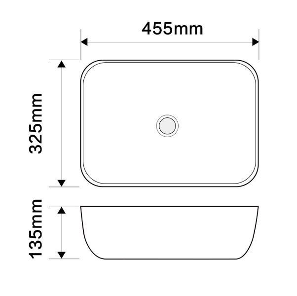 Раковина накладная Mixxus Premium DIVERSE-0112 455х325х135mm (MP6540) MP6540 фото