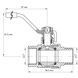 Кран кульовий Koer 1/2" ГШР (KR.215) (KR0037) KR0037 фото 2