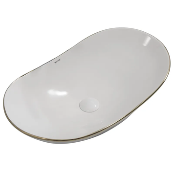Раковина накладна MIXXUS PREMIUM WAVE-0105 EDGE GOLD 620х360х160mm (MP6557) MP6557 фото
