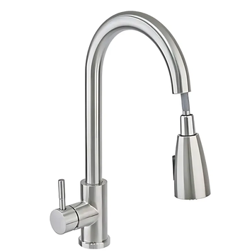 Змішувач для кухні Haiba SUS 014 з висувною лійкою (HB3898) HB3898 фото