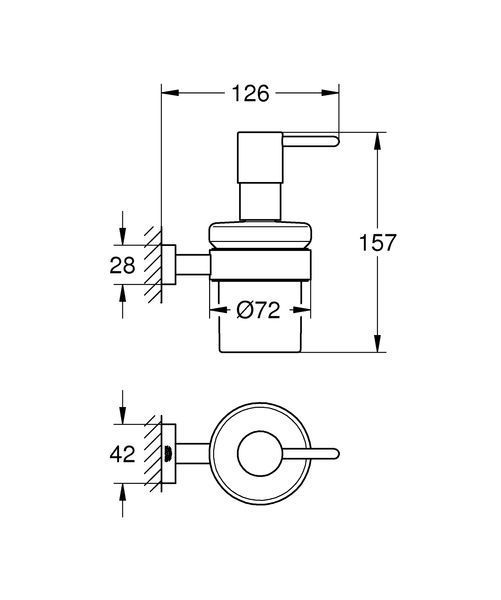 Дозатор жидкого мыла Grohe Essentials Cube New (40756001) 40756001 фото