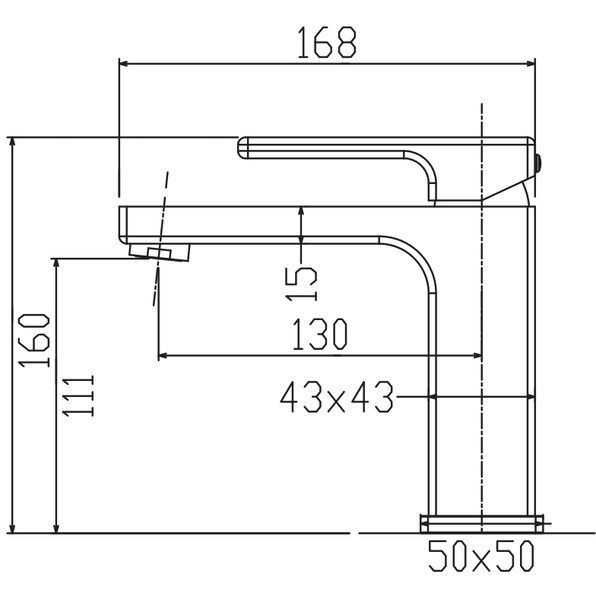 Змішувач для умивальника KOER KB-10039-01 (Колір хром) (KR5994) KR5994 фото