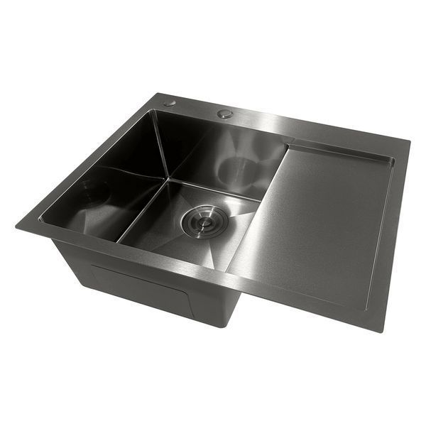 Мийка з нержавіючої сталі Mixxus MH6350L Nano-Black (3.0/0.8) колір графіт (MI7045) MI7045 фото