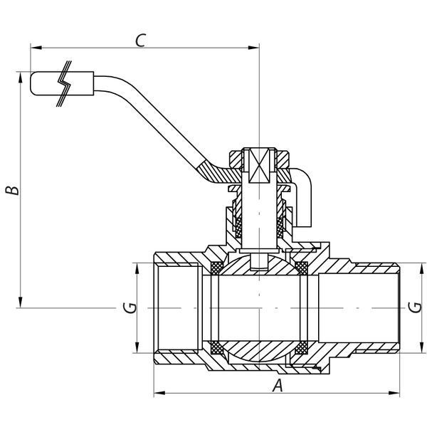 Кран кульовий СК 3/4" ГГВ YELLOW art. 602 (WP0087) WP0087 фото