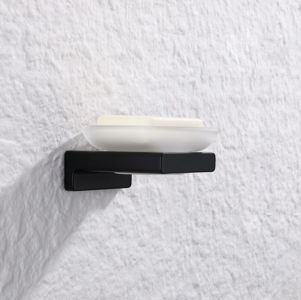 Мильниця настінна Koer AS-0102-05 (скло) колір чорний (KR6158) KR6158 фото