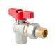 Кран с американкой угловой Koer Extreme KE.228-15 - 1/2" ручка "бабочка" красная (KR5763) KR5763 фото 5