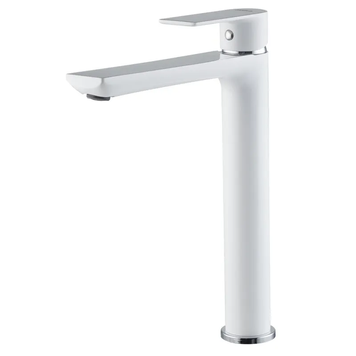 Змішувач для умивальника HAIBA ALEX 001 HIGH WHITE-CHROME (HB9564) HB9564 фото