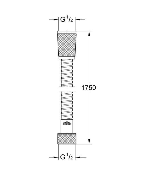 Душовий шланг 1750 Grohe Relexaflex Metal (28139000) 28139000 фото