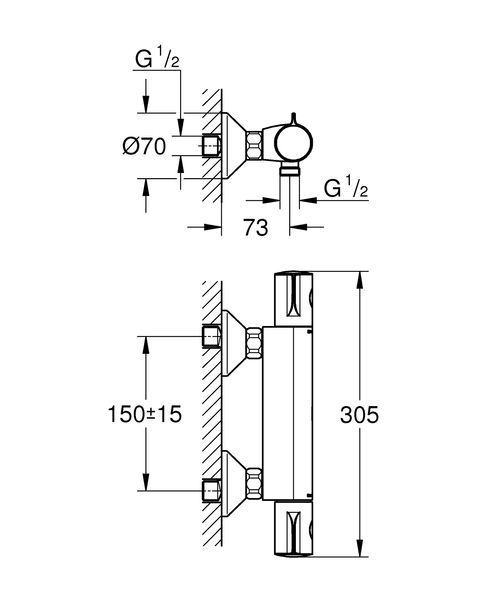 Термостат для душа Grohe Grohtherm 800 (34558000) 34558000 фото