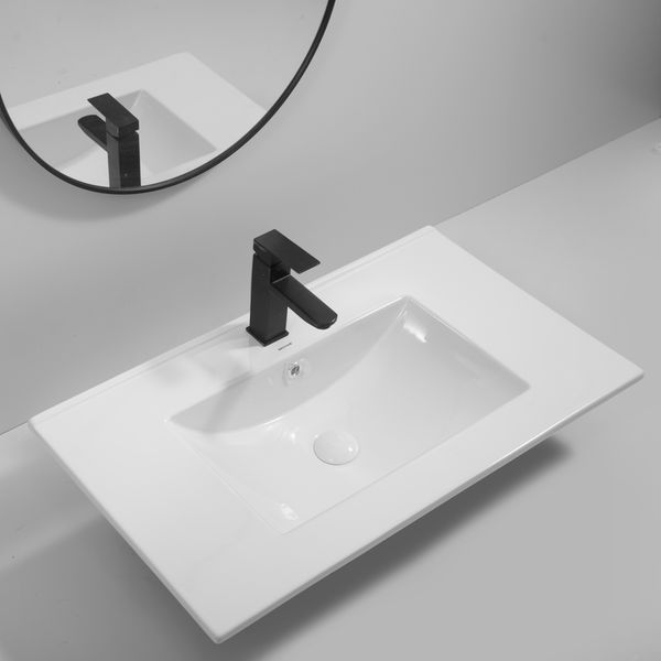 Раковина меблева Mixxus Premium CUBIC-1503 810х460х170mm з отвором під змішувач та переливом (MP6497) MP6497 фото