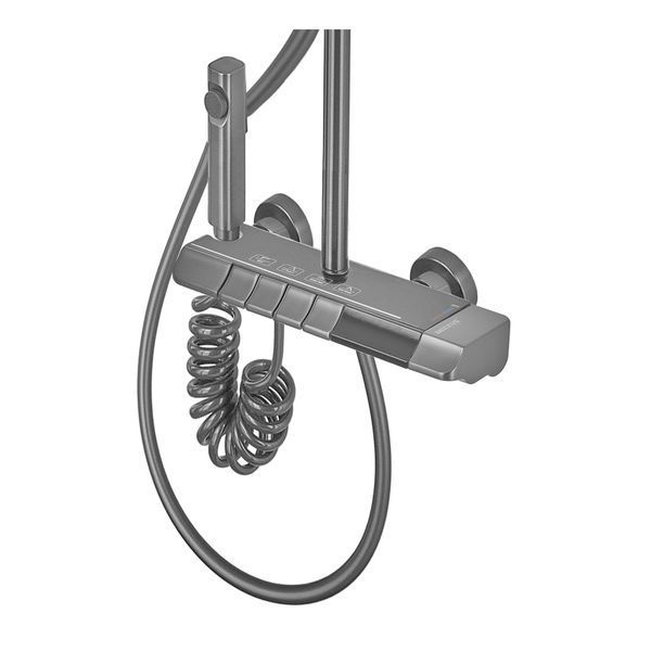 Душова колона зі змішувачем Mixxus Premium RIVIERA 009-J GRAPHITE з кнопкою перемикання, 4 режими (MI6835) MI6835 фото