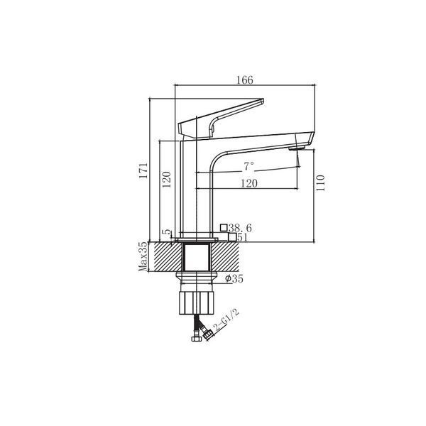 Змішувач для умивальника Haiba Turin 001 Nut (HB9655) HB9655 фото