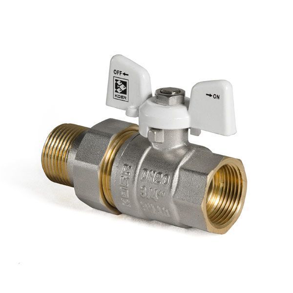 Кран с американкой 3/4" (Koer KR.227.W) белый (KR0097) KR0097 фото