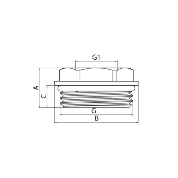 Футорка з ущільнювальним кільцем Koer KF.F0610-R - 1"x1/2" (KR5047) KR5047 фото