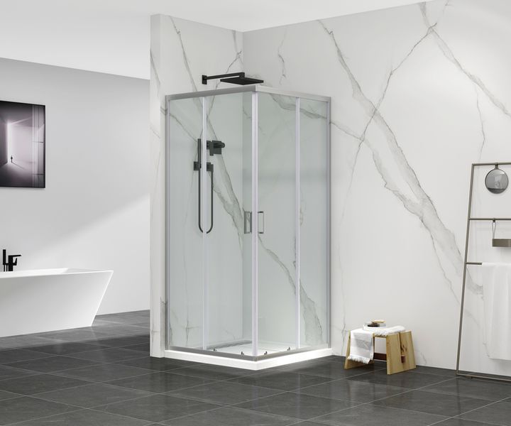 Душова кабіна без піддону Mixxus Premium DIVERSE SC02-90x90x195-TR Chrome прозоре скло 5мм (MI6861) MI6861 фото