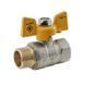 Кран кульовий Nolf classic NFC.722-06-1/2" FM ГШМ YELLOW, ручка "метелик" жовта (NF3129) NF3129 фото 4