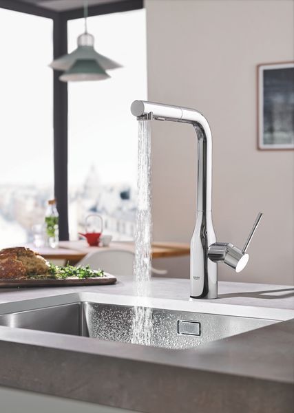 Смеситель для кухни с выдвижным изливом Grohe Essence New (30270000) 30270000 фото