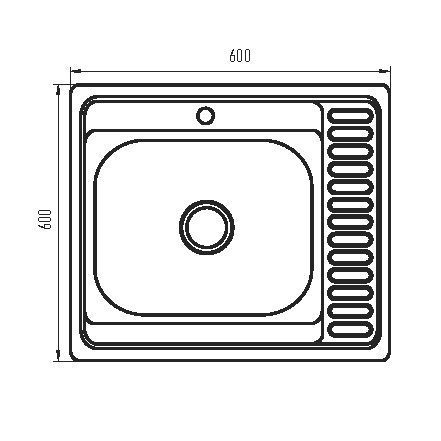 Мийка кухонна Zerix Z6060L-08-180MD (micro decor) (ZS0587) ZS0587 фото