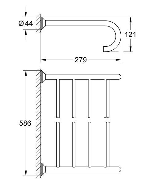 Поличка для рушників Grohe Essentials Authentic (40660001) 40660001 фото