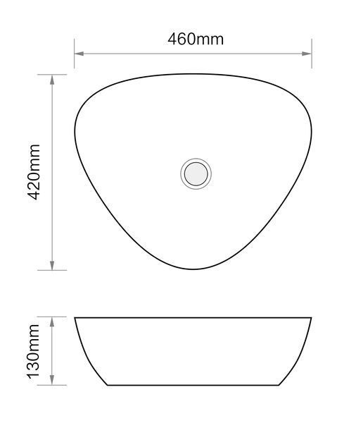Раковина накладная Mixxus Premium WAVE-0104 MARBLE 460х420х130mm (MP6534) MP6534 фото