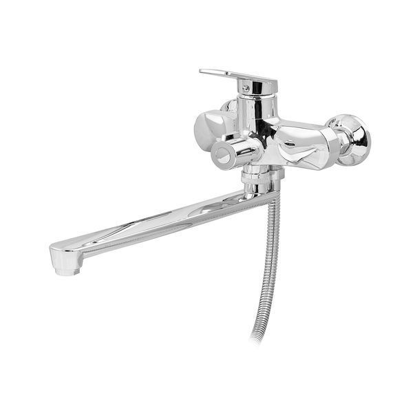 Смеситель для ванны Plamix Lucas-006 EURO SET Chrome (со шлангом, лейкой и кронштейном) (PM0710) PM0710 фото