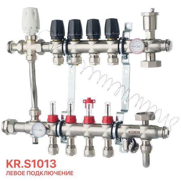Колектор зі вбудованим змішув. вузлом KOER KR.S1013-4 1 "х4 SUS304 і євроконусами 3 / 4-16 (KR2947) KR2947 фото