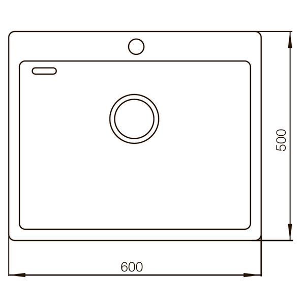 Мийка кухонна Mixxus MX6050-200x1.0 (Satin) (MX0660) MX0660 фото