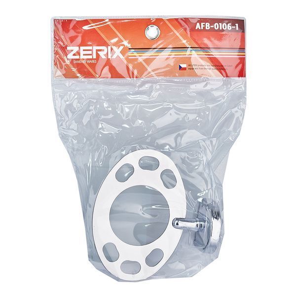 Стакан одинарный (стекло) с держателем зубных щеток Zerix AFB-0106-1 (ZX5057) ZX5057 фото