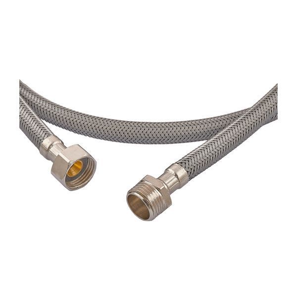 Гибкая подводка Zerix ZHN-02-FM1/2"-050 (нейлоновая оплетка, гайки нерж) (ZX5148) ZX5148 фото