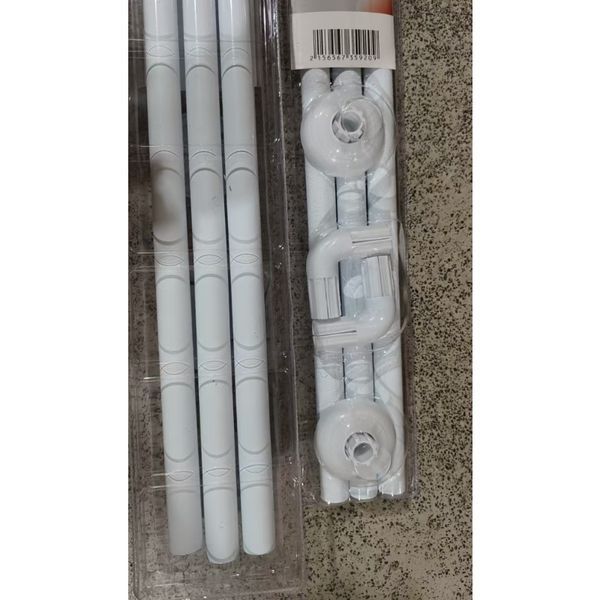 Штанга для шторки П-подібна універсальна Mixxus CRA-U-80x80x80 80x80x80cm, 80x160cm, 240cm (алюміній) (БЛІСТЕР) (AC3592) AC3592 фото