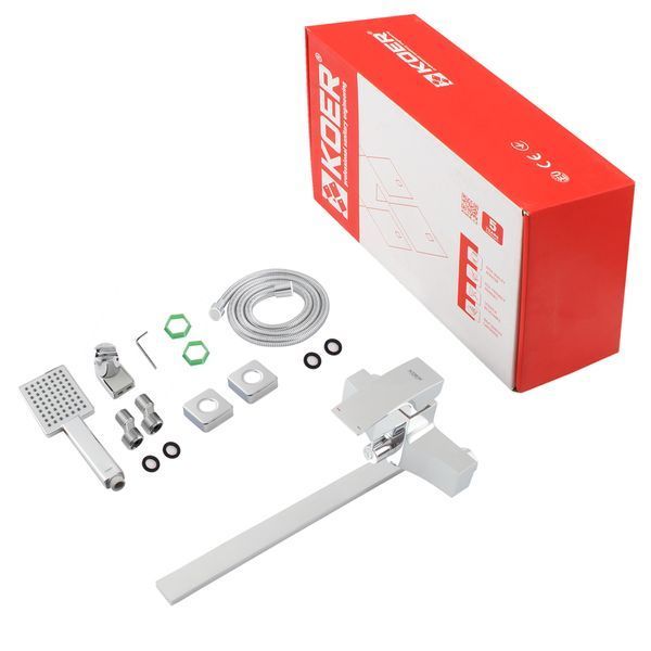 Змішувач для ванни з довгим виливом Koer KB-42007-01 (Колір хром) (KR3456) KR3456 фото