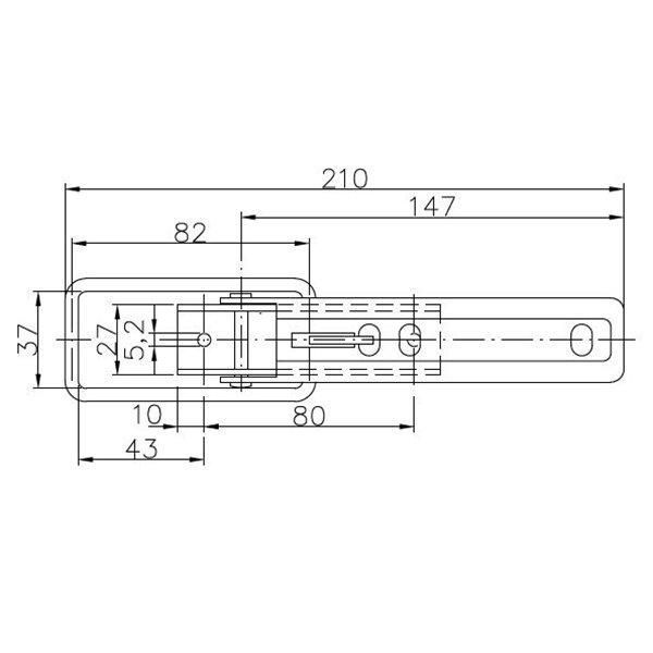 Замок бортовий причепа Winterhoff BV 10-1 довжина 210 мм (1860019) 1860019 фото