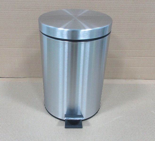 Відро для сміття кругле Zerix Solo-TC0107 SS Color 7 л колір нержавійка (ZX5899) ZX5899 фото