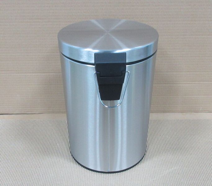 Відро для сміття кругле Zerix Solo-TC0107 SS Color 7 л колір нержавійка (ZX5899) ZX5899 фото