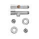 Комплект кранов для полотенцесушителя угловой Koer KR.SET.533 - M1/2''xM1/2'' удлиненный, хромированный (KR5842) KR5842 фото 3