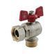 Кран шаровой Nolf classic NFC.841-08-3/4"FM ГШМ с накидной гайкой угловой, ручка "бабочка" красная (NF3159) NF3159 фото 3