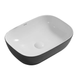 Раковина накладна Mixxus Premium DIVERSE-0112 WHITE-BLACK 455х325х135mm (MP6542) MP6542 фото 1